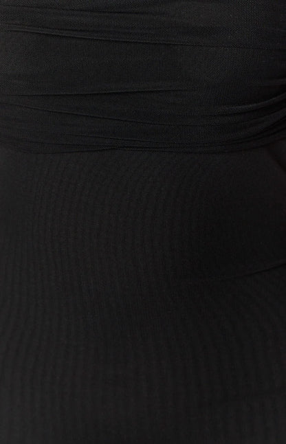 Sierra Black Mesh Mini Dress