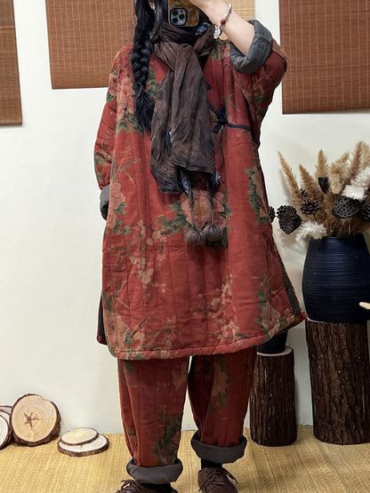 Autumn Vintage Floral Causal Harem Pants