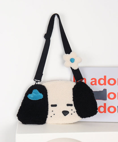 Cute Litter Gog Fuzzy Fur Fluffy Message Bag
