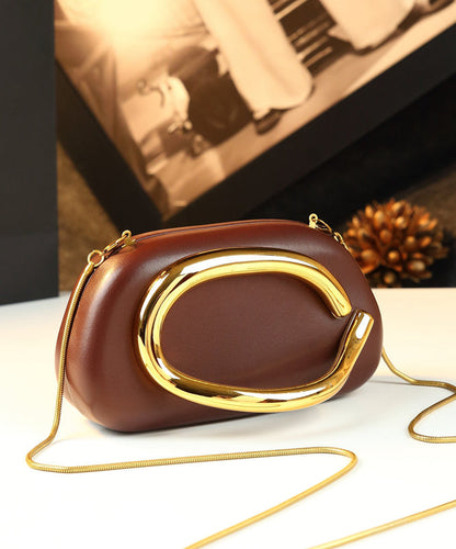 Elegant Chocolate Solid Durable Evening Bag