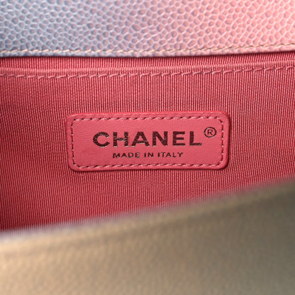 Caviar Quilted Medium Cuba Rainbow Boy Flap Pink Multicolor