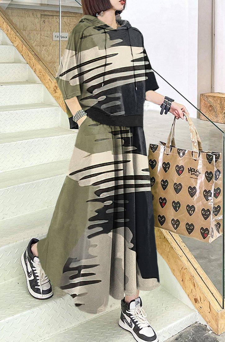 2024 New Color Geometry Spring Explosion Street Guard Two Piece Skirt