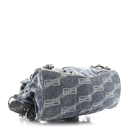 Denim BB Monogram Neo Cagole Handbag XS Blue