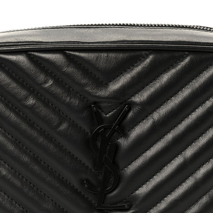 Calfskin Matelasse Monogram Monochrome Lou Camera Bag Black