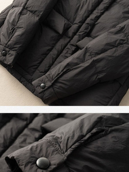 Lightweight Fashion Thickened Pockets Loose Down Jacket