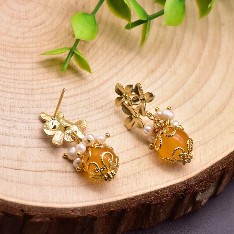 Women Retro Fashion Simple Floral Earrings(2 Pieces)