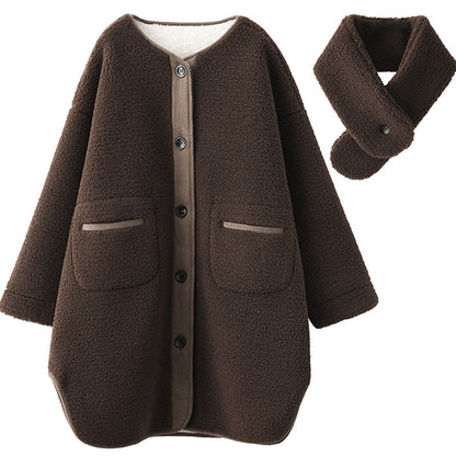 Fashion Mid-Length Sherpa Thermal Jacket