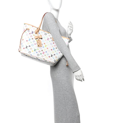 LV X TM Monogram Multicolor Neverfull MM White