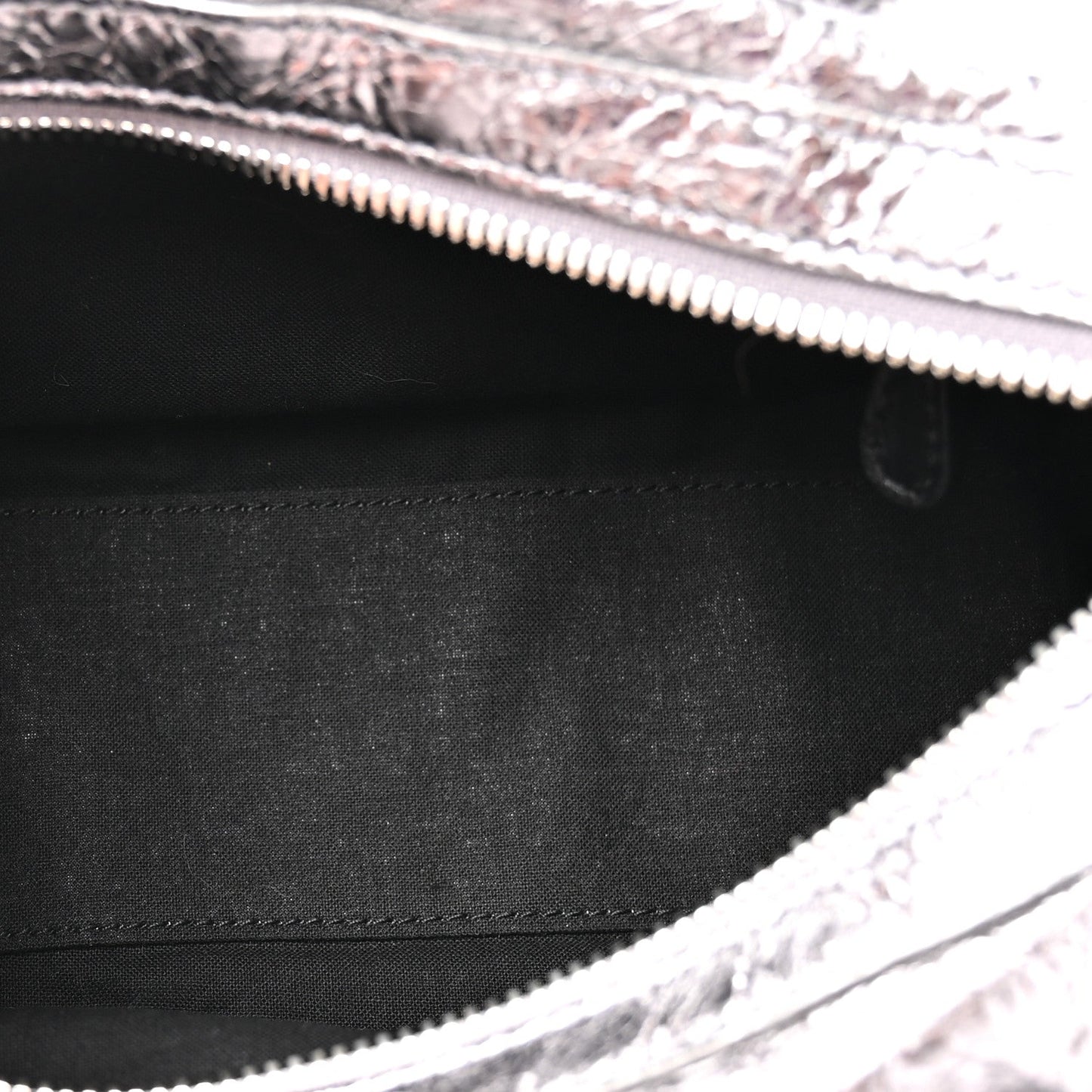 Metallic Agneau Arena Mini Le Cagole Duffle Crossbody Bag Silver