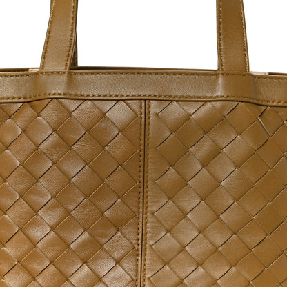 Nappa Intrecciato Small Flip Flap Tote Acorn
