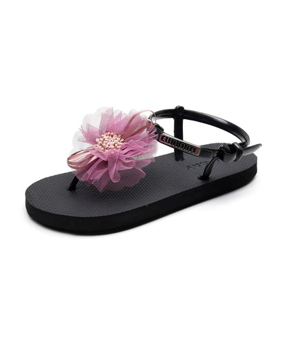 2025 New Vacation Style Gray Beach Flower Flip Flops