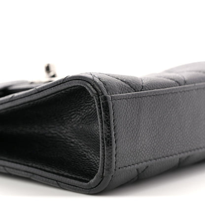 Caviar Quilted Classic Phone Holder Black