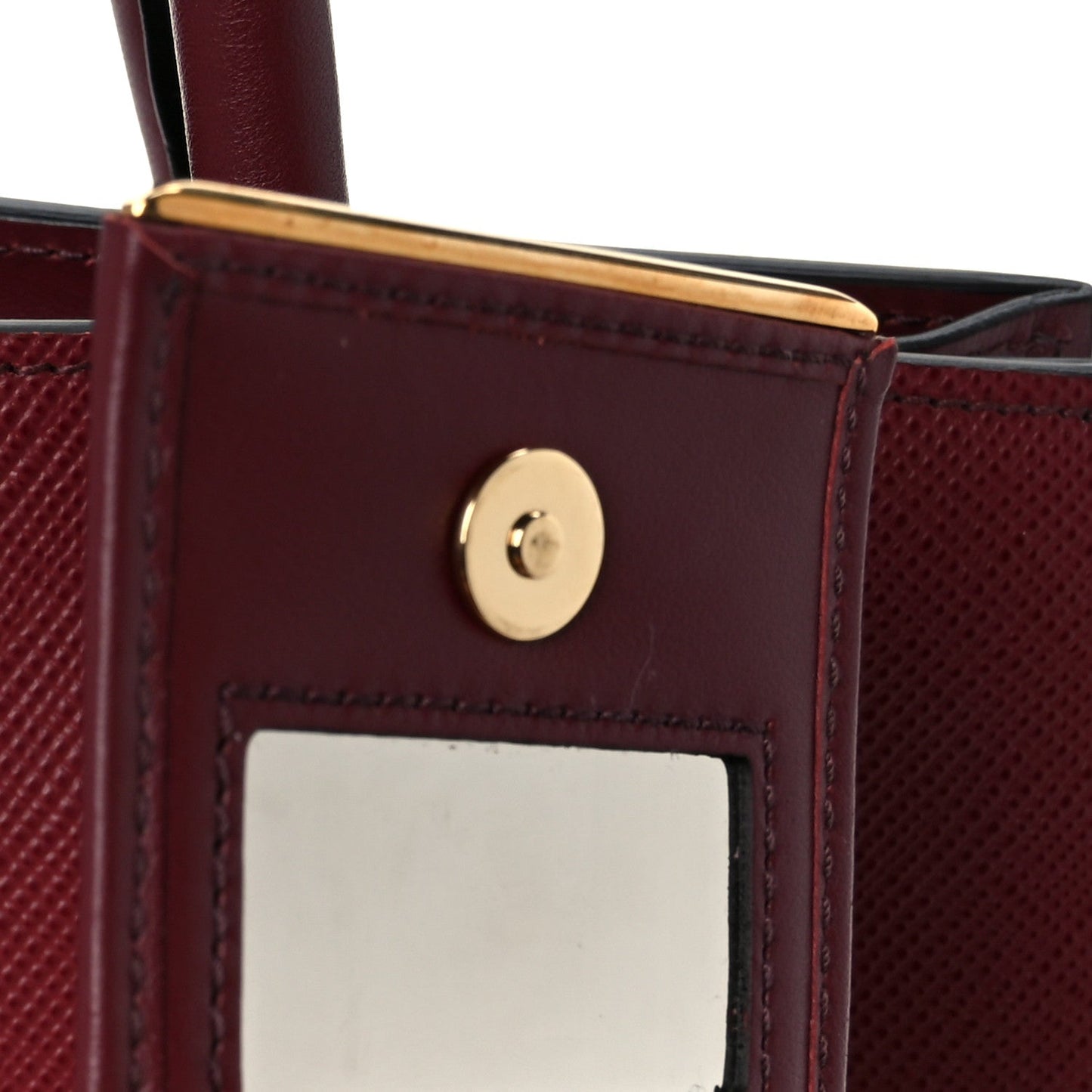 Saffiano Cuir Calfskin Medium Monochrome Top Handle Tote Cerise