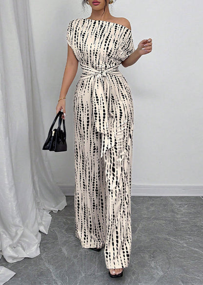 Boho Beige Cold Shoulder Print Cotton Long Dresses Summer