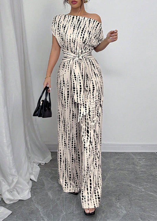Boho Beige Cold Shoulder Print Cotton Long Dresses Summer
