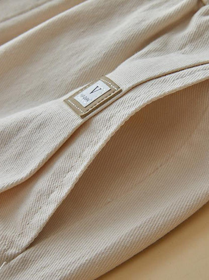 Ladies Casual Elastic High Waist Ninth Pants