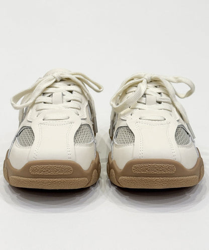 Silver Platform Faux Leather Chic Splicing Slide Sandals Lace Up