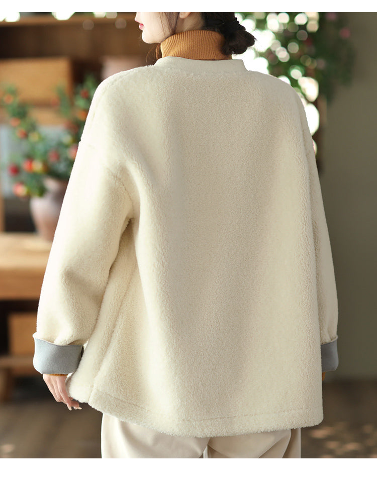 Retro Fashion Soft Lamb Wool Coat