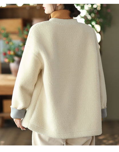 Retro Fashion Soft Lamb Wool Coat