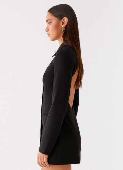 Memphis Blazer Mini Dress - Black