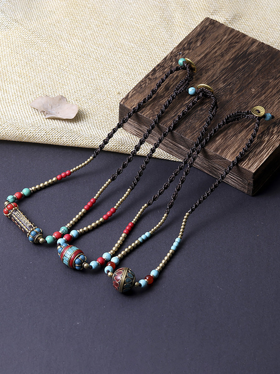 Bohemia Bead Pendant Vintage Women Necklace