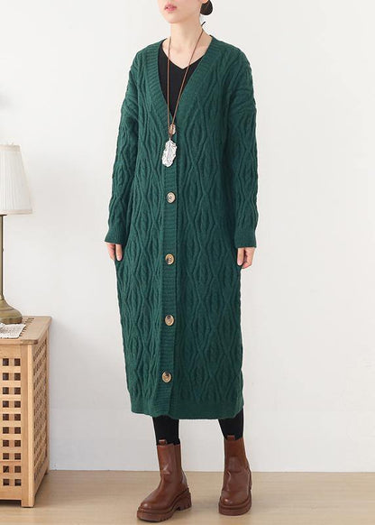 Cute  knitwear fall fashion green wild sweater coat
