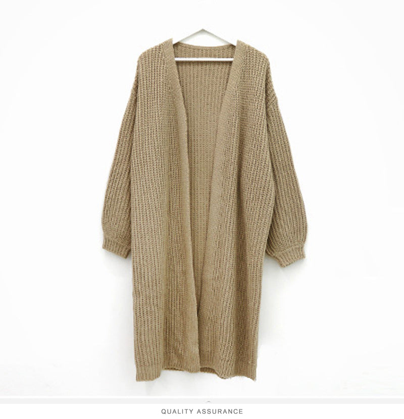 Vintage Loose Long Knitted Sweater Coat