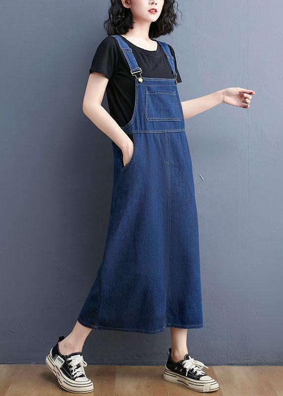 Summer Denim Large Pocket Strap
