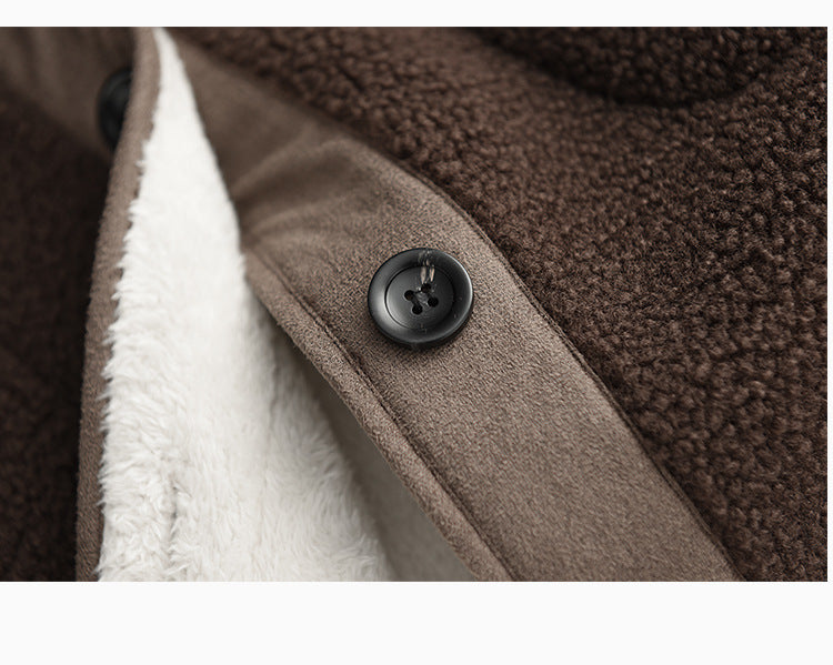 Fashion Mid-Length Sherpa Thermal Jacket