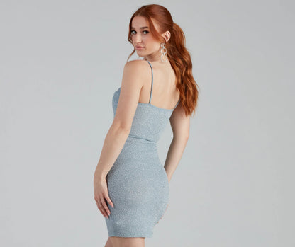 The Sparkle Scene Glitter Mini Dress