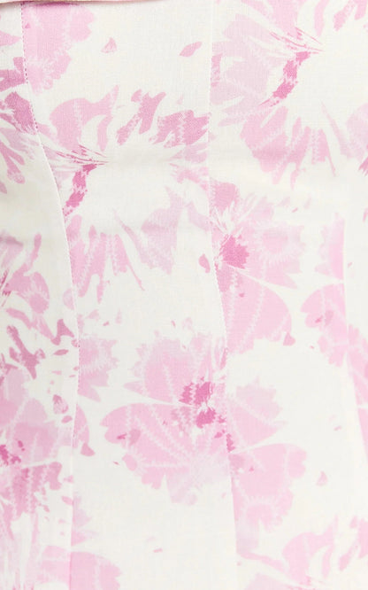 Alkie Mini Dress Off Shoulder Sweetheart Neck Fit & Flare Dress in Print