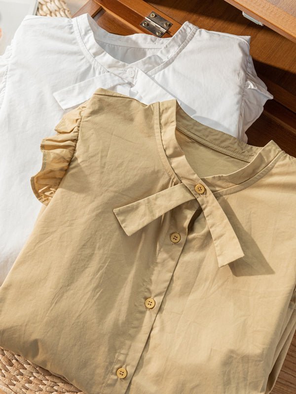 Natural Fabric Loose And Casual Shirt With Vintage Fungus Design