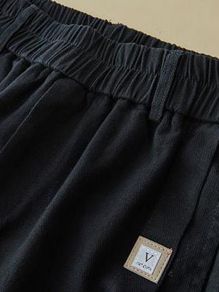 Ladies Casual Elastic High Waist Ninth Pants