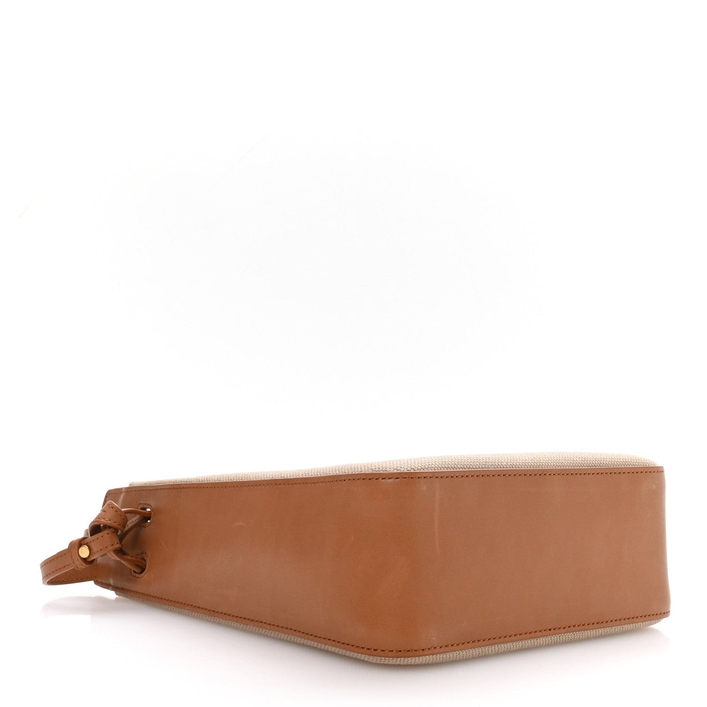 Canvas Calfskin Small Bucket Bag  Desert Dust Brick