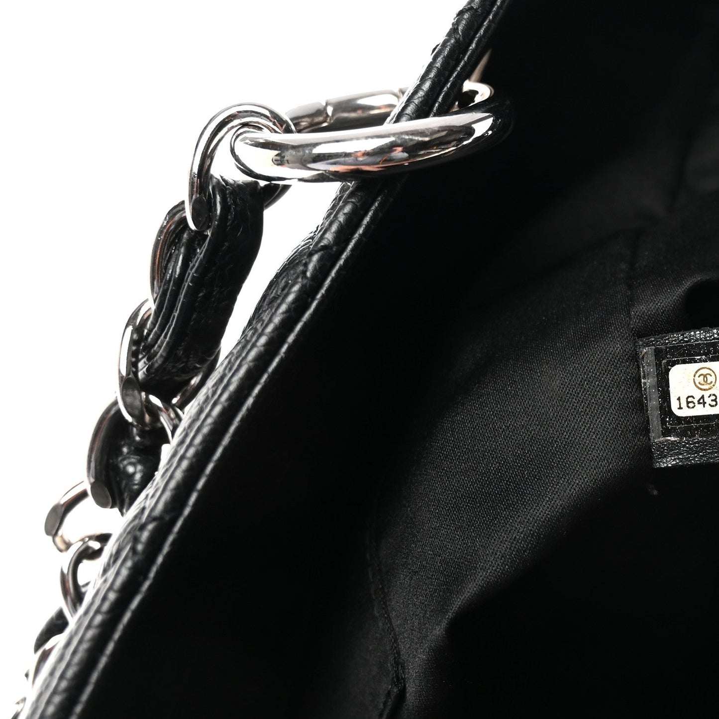 Caviar Quilted Grand Shopping Tote GST Black