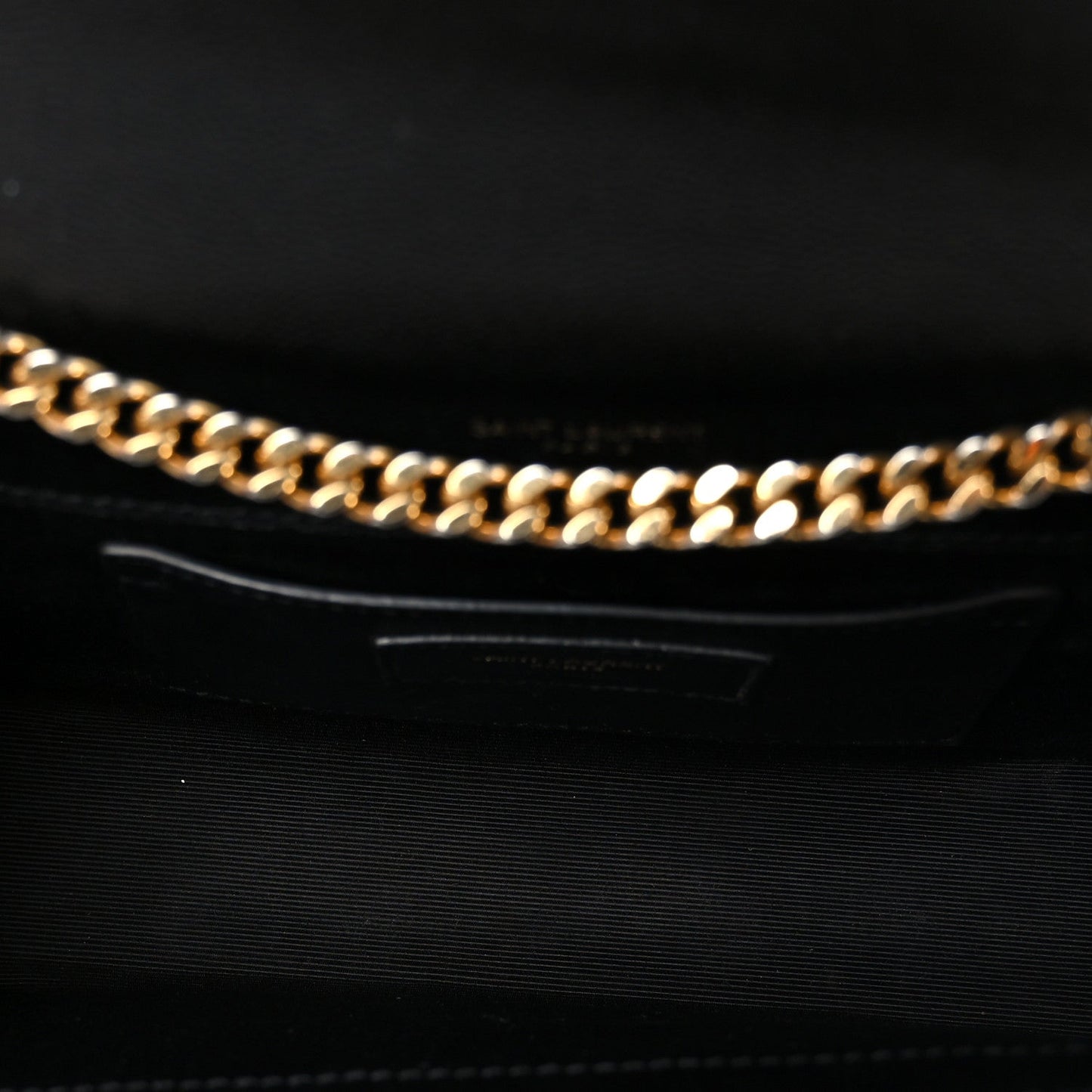 Grain De Poudre Textured Mixed Matelasse Triquilt Small Monogram Satchel Black