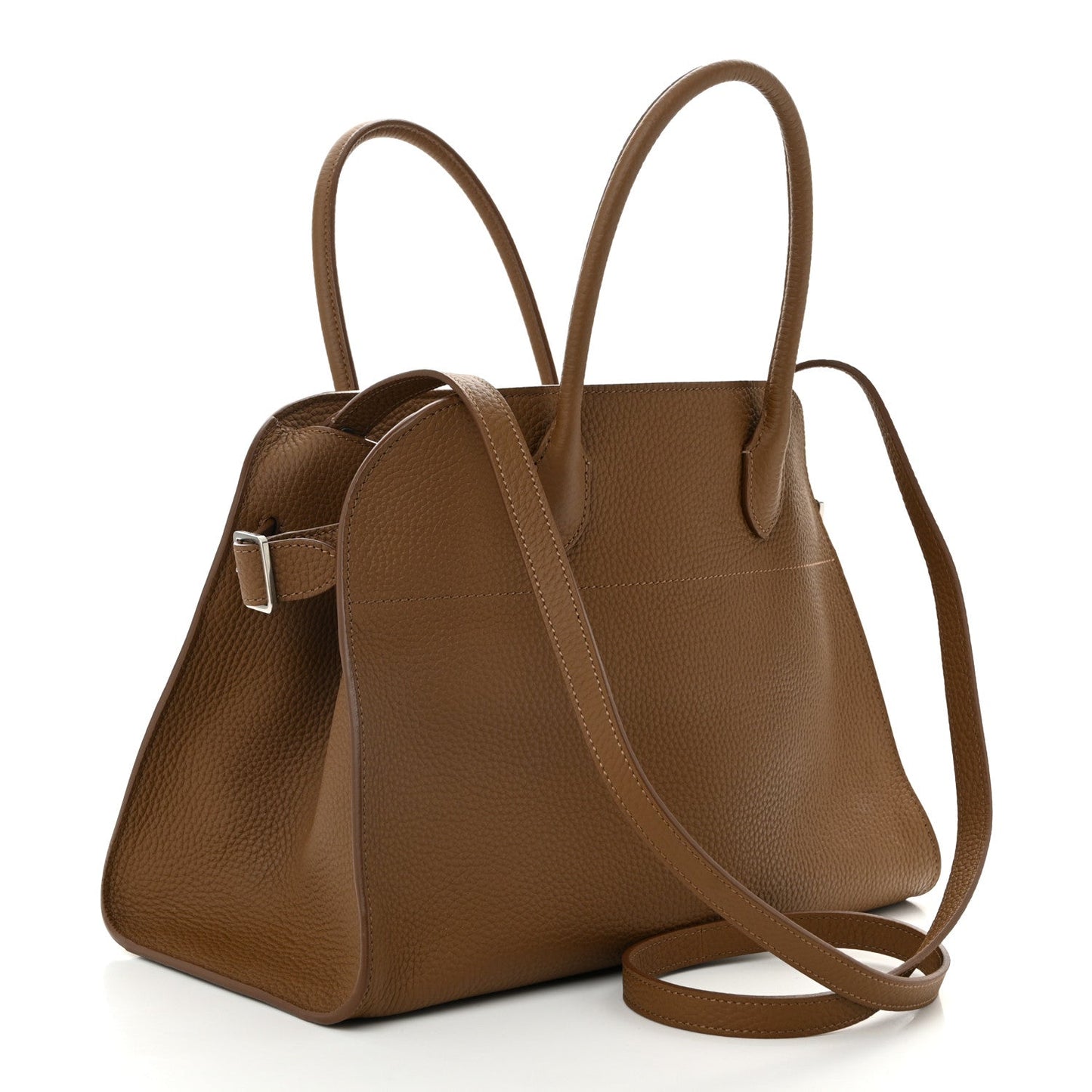 Matte Grained Calfskin Soft Margaux 12 Taupe
