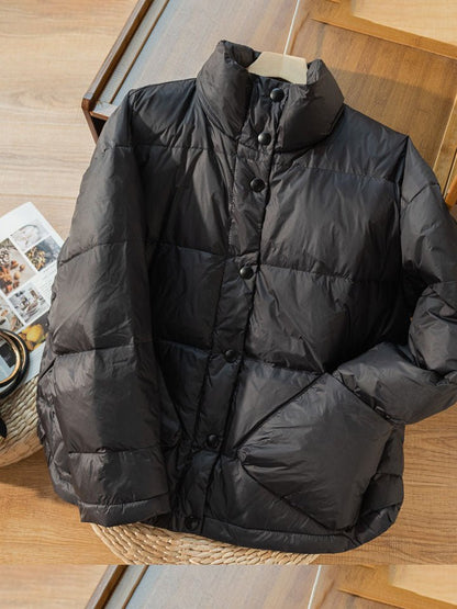 Lightweight And Loose Literary Vintage Short Version Down Jacket Coat