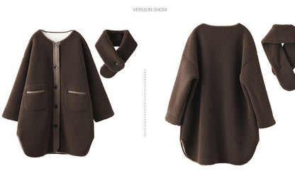 Fashion Mid-Length Sherpa Thermal Jacket