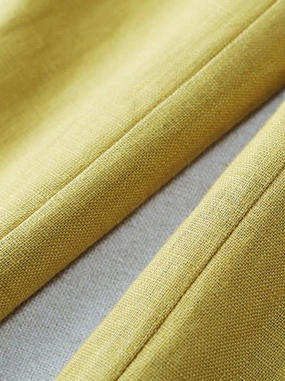 Loose Linen High Waist Solid Versatile Pants