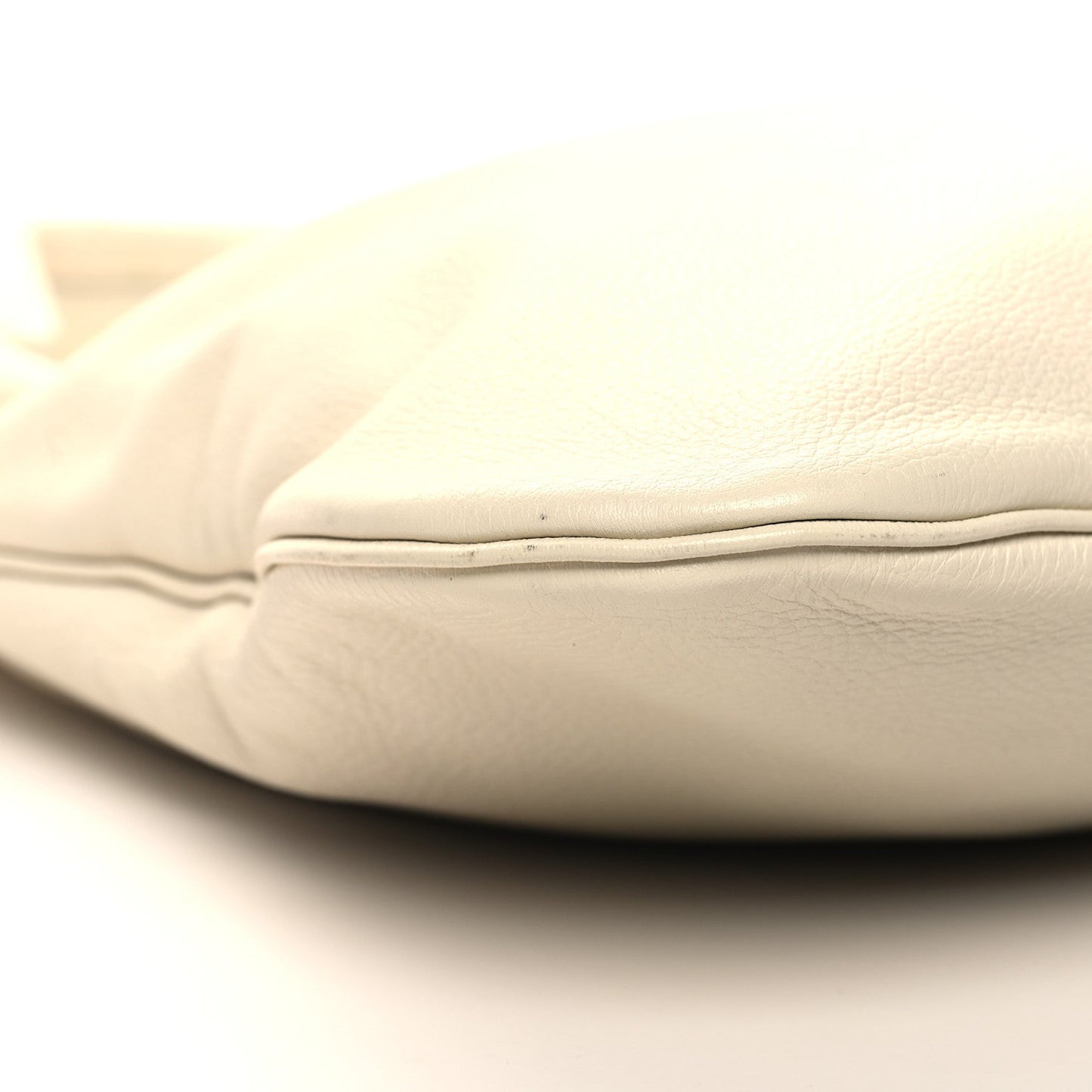 Grained Calfskin Medium Everyday Shoulder Bag Ivory