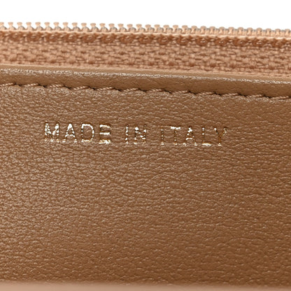 Lambskin Quilted Trendy CC Wallet On Chain WOC Beige