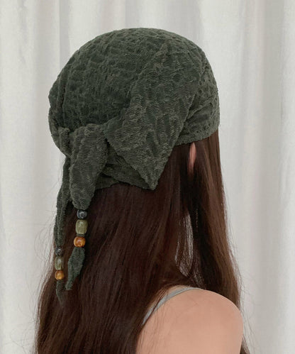 Fashion Versatile Green Wooden Bead Triangle Headband