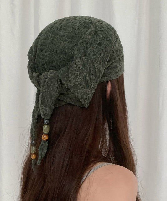 Fashion Versatile Green Wooden Bead Triangle Headband