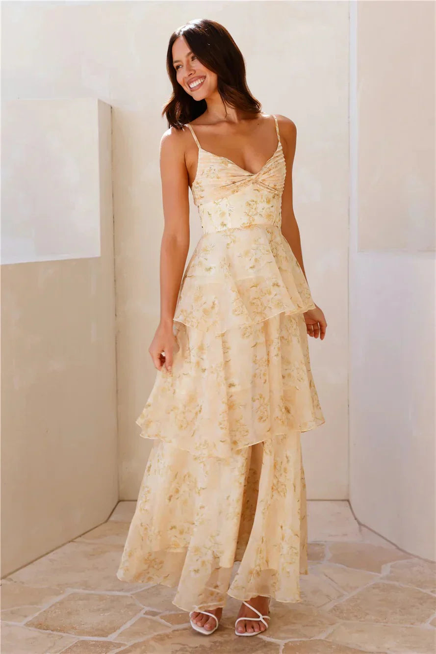 Sun Shining Through Maxi Dress Yellow