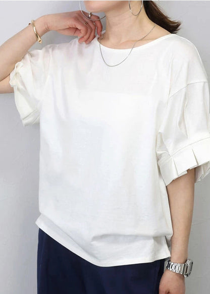Plus Size White Oversized Cotton Tanks Summer