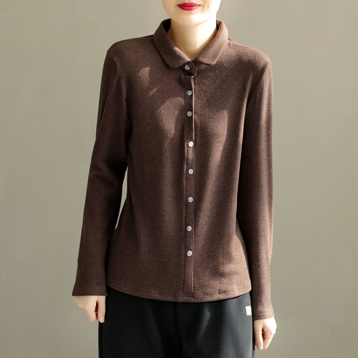 Women Casual Solid Darlon Winter Blouse