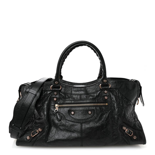 Agneau Giant 21 Rose Gold  Hardware Part Time Black