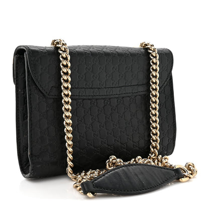 Microguccissima Mini Emily Chain Shoulder Bag Black