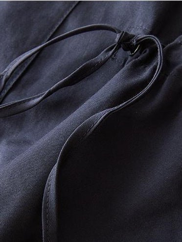 Women's Natural Fabric Double-breasted Minimalist Style Coat With Pockets In One-Size